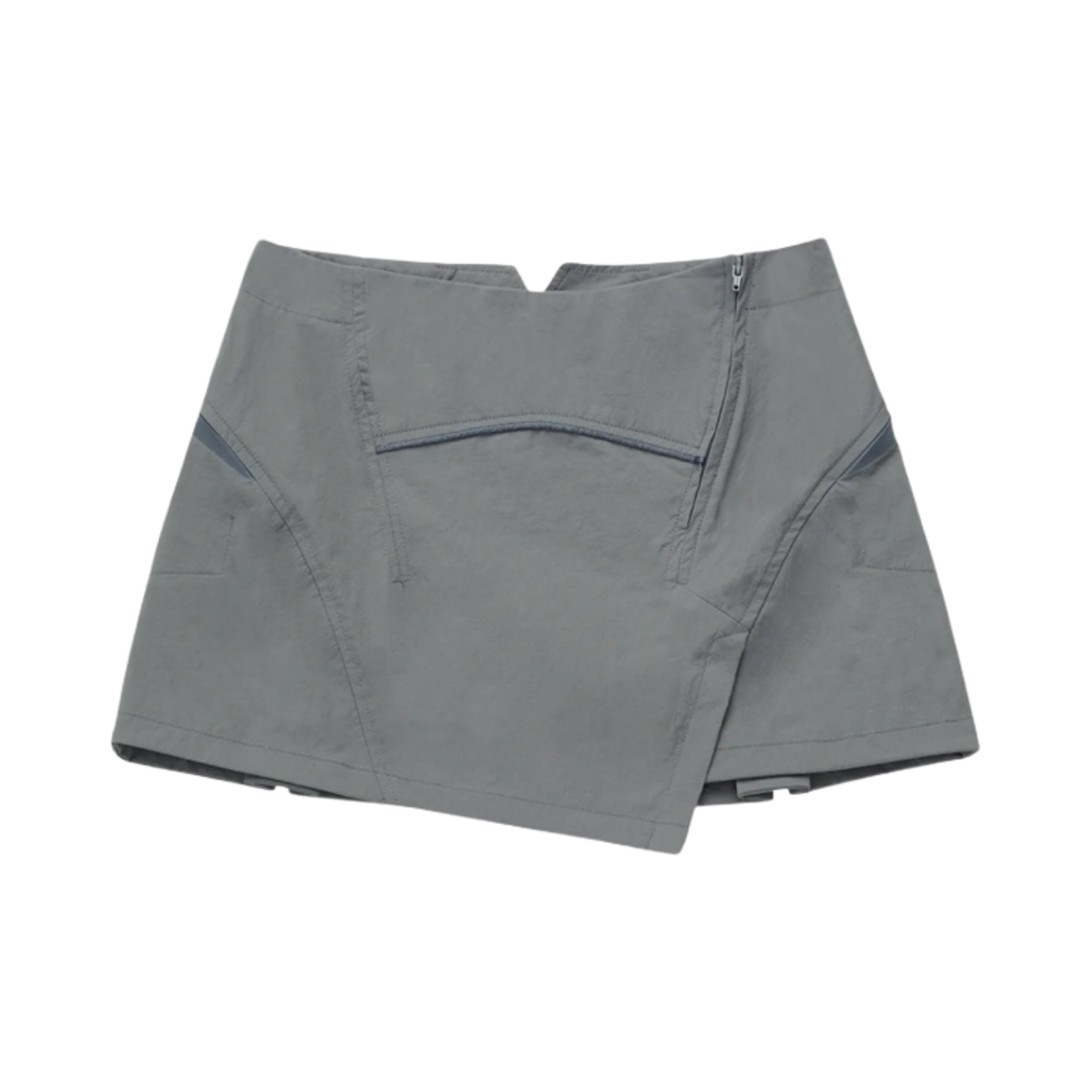 (W) 에이시넥틱스 C 플리티드 미니 스커트 차콜((W) Ae Synctx C Pleated Mini Skirt Charcoal)