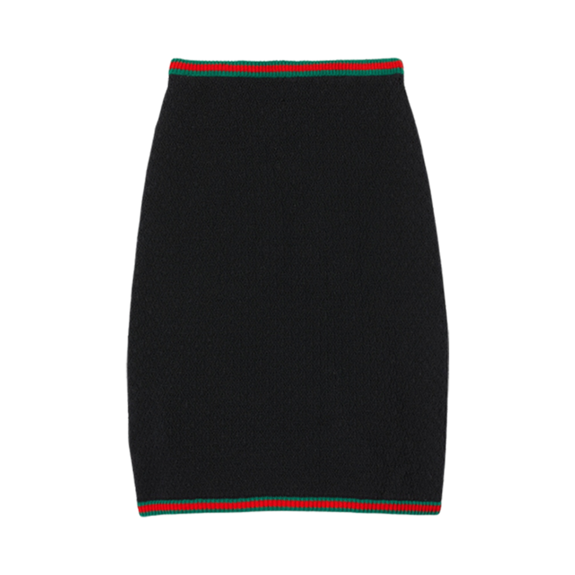 792043-XKD3C-1152 (W) Gucci Cotton Lace Skirt with Web Black