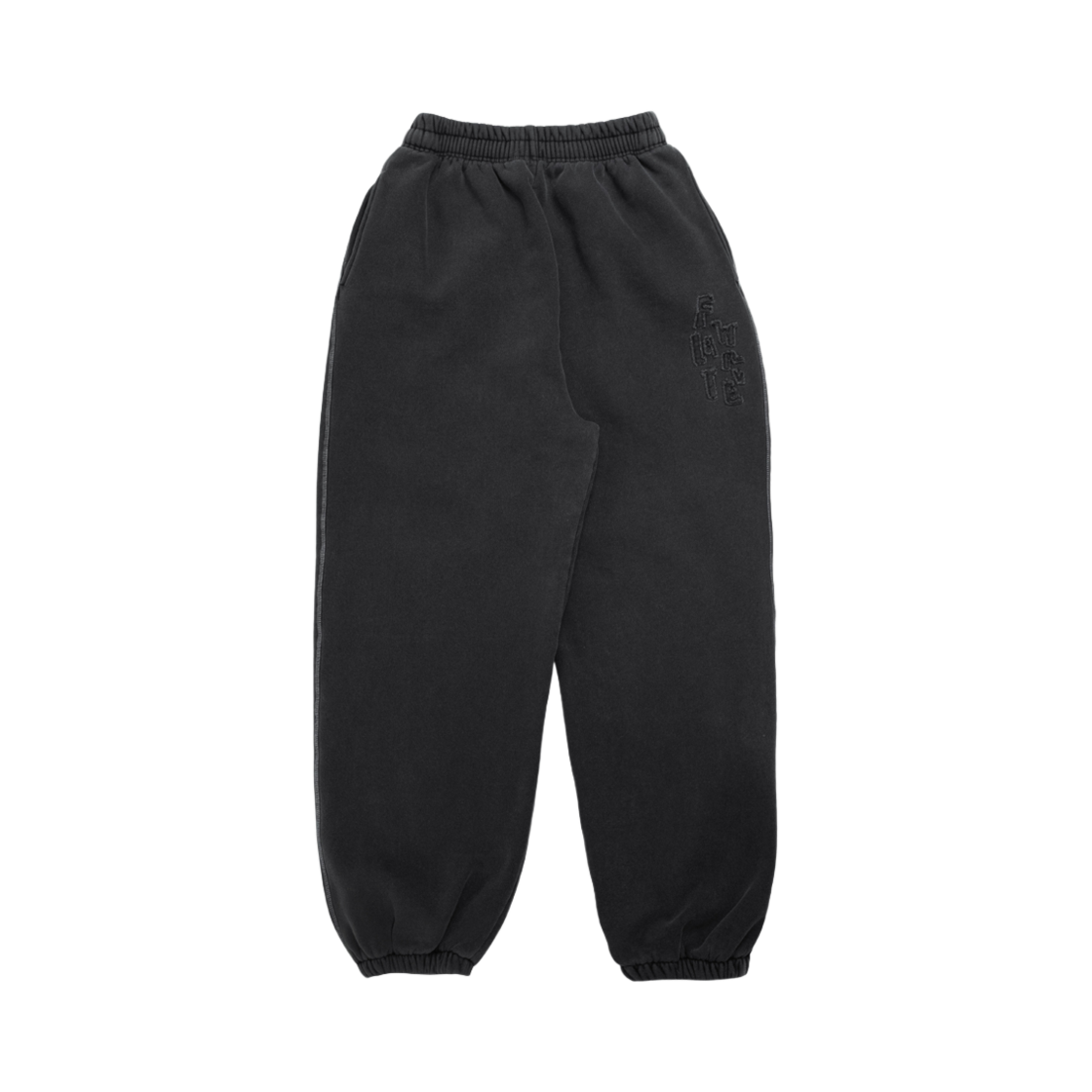 플랫웨이브 하바 패치워크 피그먼트 스웨트팬츠 차콜(Flatwave Lave Patchwork Pigment Sweatpants Charcoal)