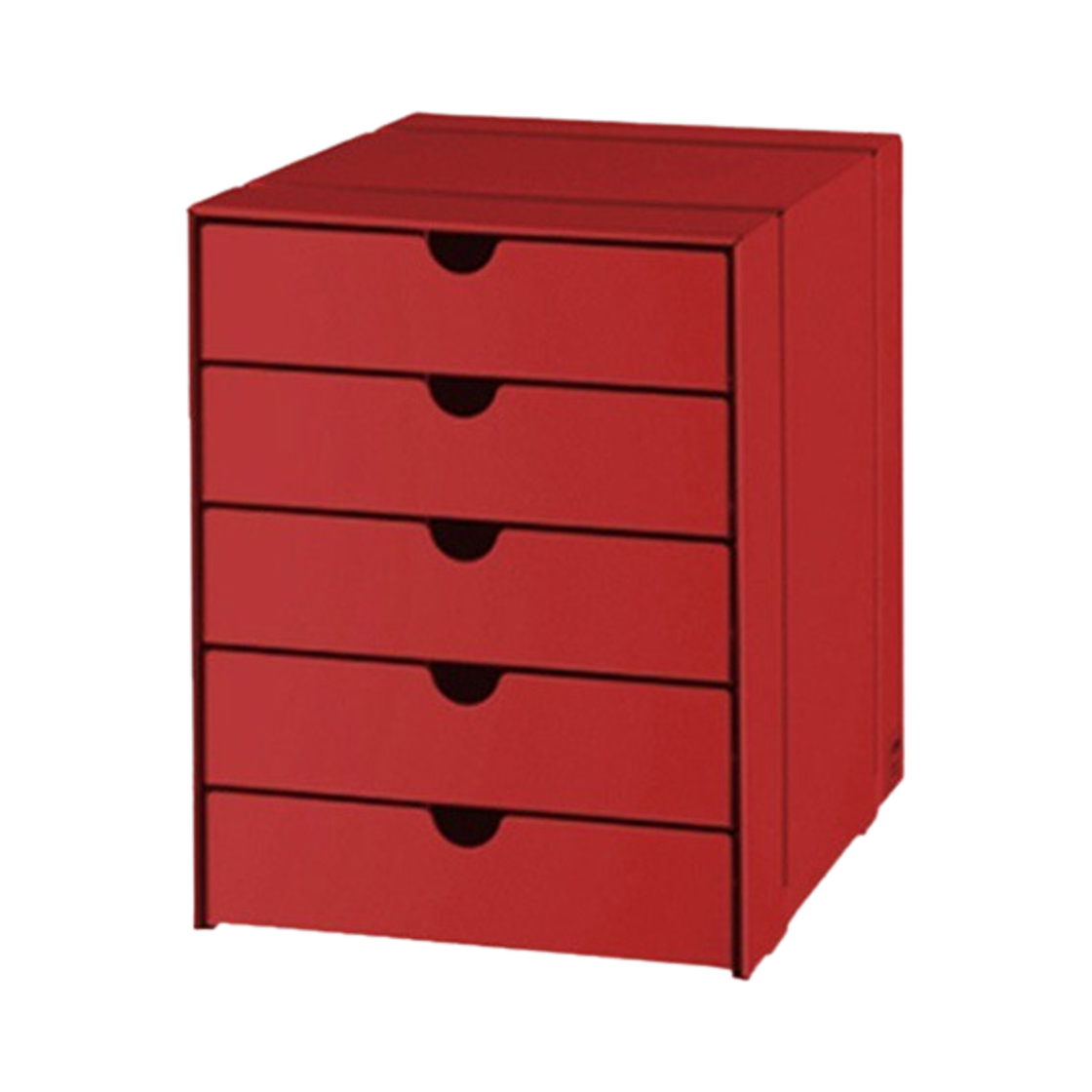 _USM012 USM Inos Box Set C4 with 5 Closed Trays Ruby Red