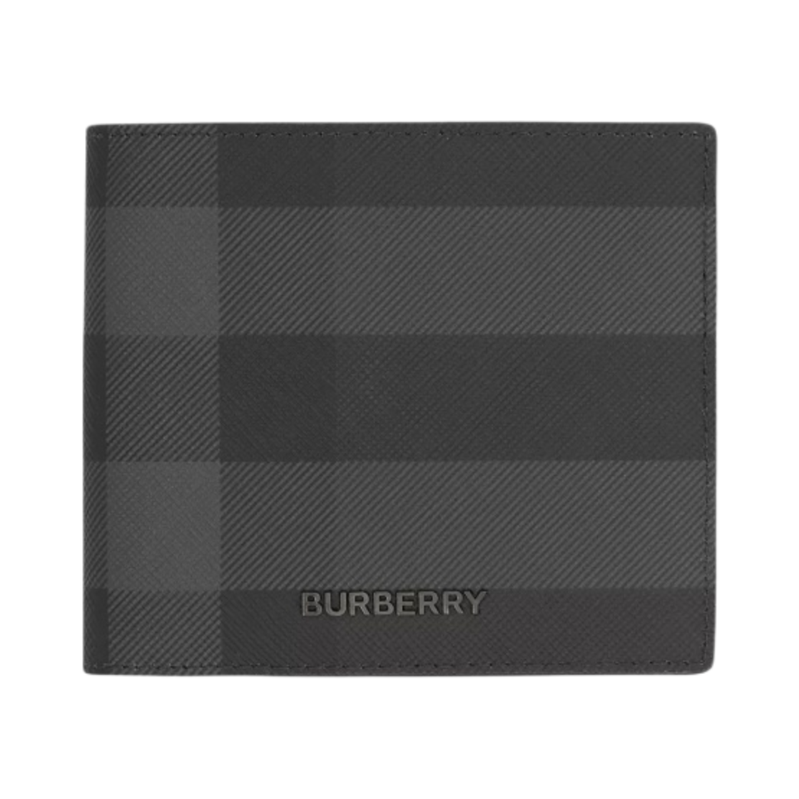 버버리 체크 레더 반지갑 차콜(Burberry Check and Leather Bifold Wallet Charcoal) - 1
