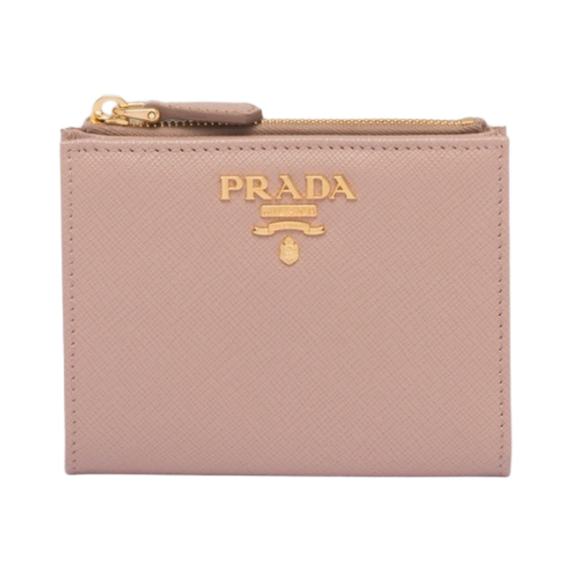 프라다 스몰 사피아노 레더 월렛 파우더 핑크 파이어리 레드(Prada Small Saffiano Leather Wallet Powder Pink Fiery Red) - 1