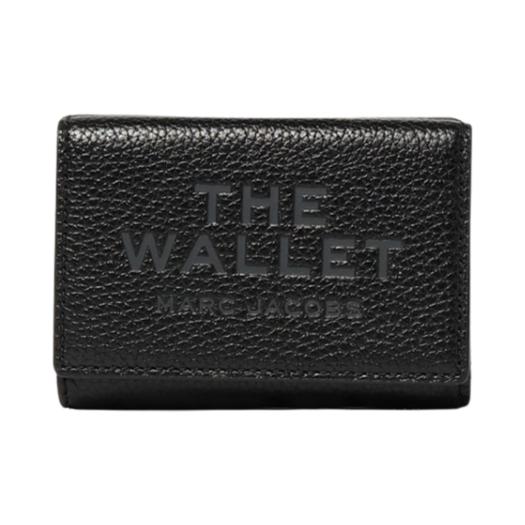 Marc Jacobs Logo Leather Compact Wallet Black