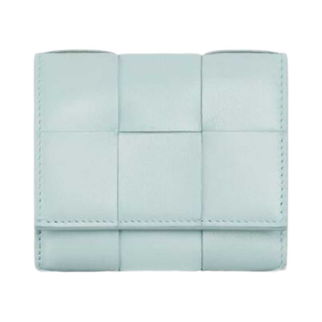 보테가 베네타 스몰 카세트 트라이폴드 지퍼 지갑 틸 워시드(Bottega Veneta Small Cassette Tri-Fold Zip Wallet Teal Washed) - 1