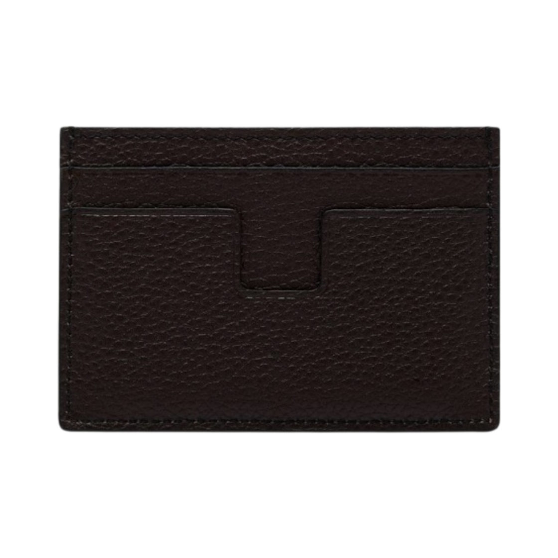 톰포드 투톤 그레인 레더 클래식 카드 홀더 블랙 체스트넛(Tom Ford Two-Tone Grain Leather Classic Card Holder Black Chestnut) - 2