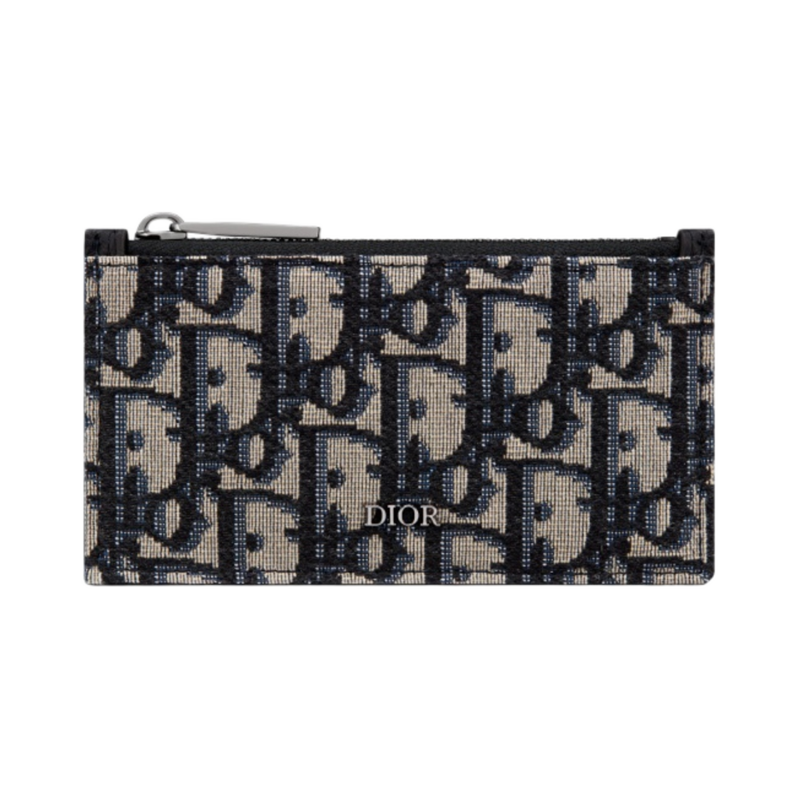 디올 지퍼 카드 홀더 베이지 & 블랙 디올 오블리크 자카드(Dior Zipped Card Holder Beige & Black Dior Oblique Jacquard) - 1