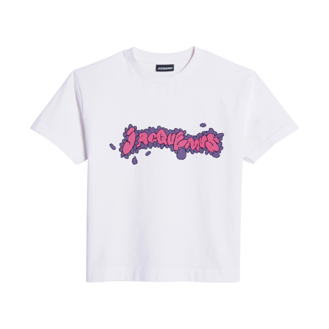 231JS128-2003-1DK (W) Jacquemus Le T-shirt Desenho Logo Print Marguerite White