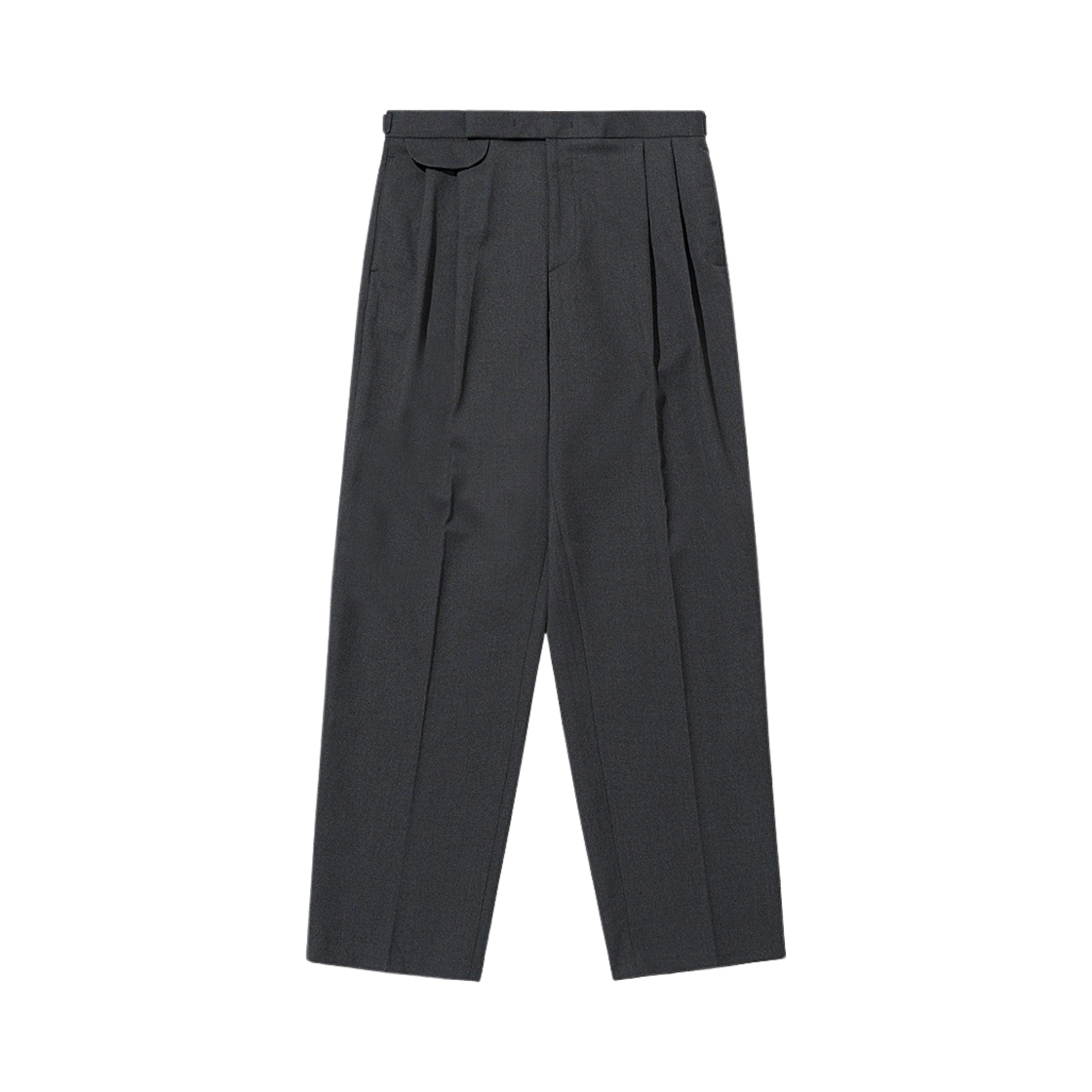 BR023PT0002C02A BY RANG Wool Blend Pleated Trousers Grey