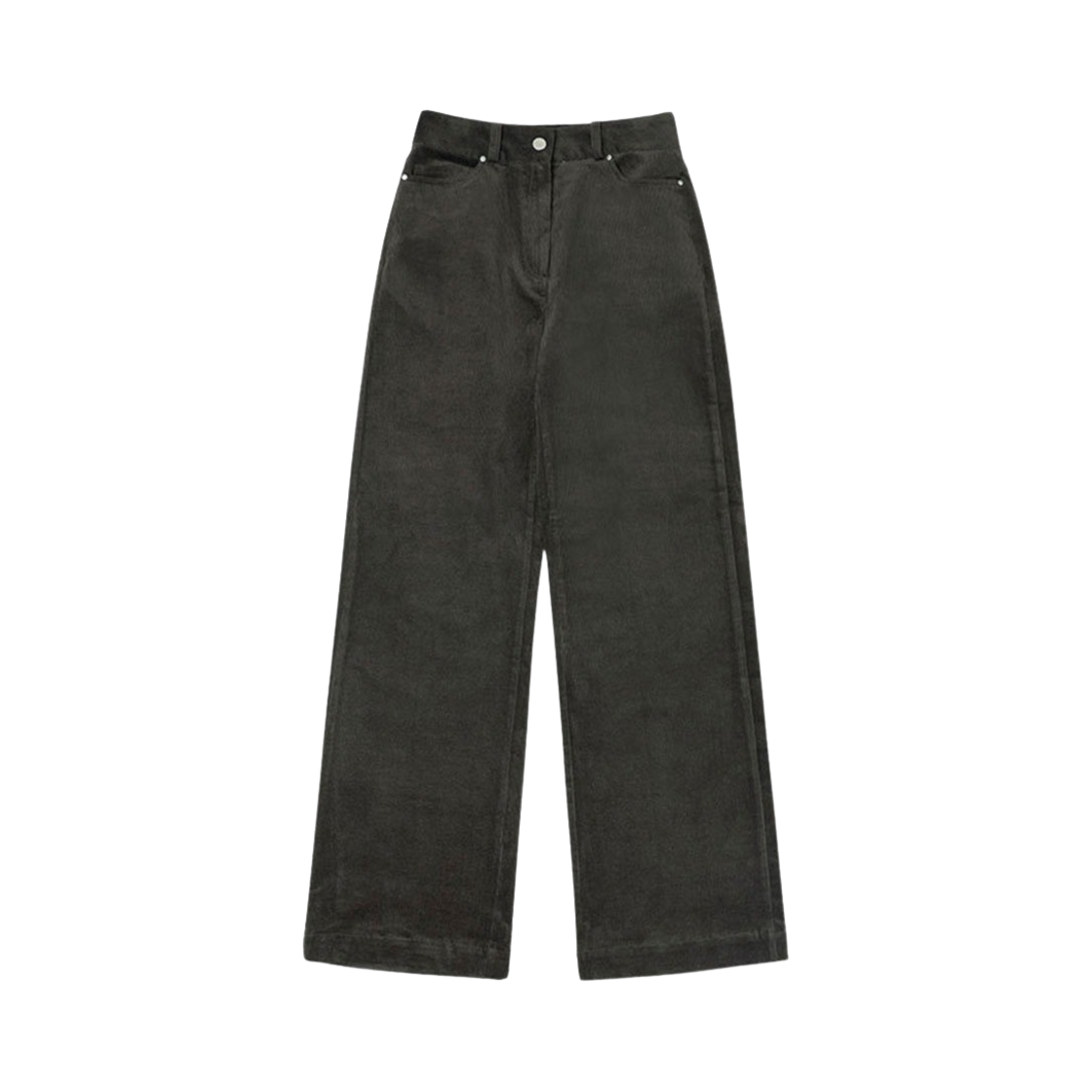 시야쥬 SIPT7056 하이웨스트 코듀로이 팬츠 차콜브라운