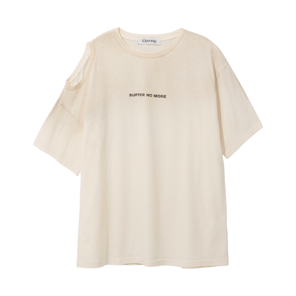 GY51SS001CR Gyeong Suffer No More Two Way Tee Cream - 대표 이미지 #1