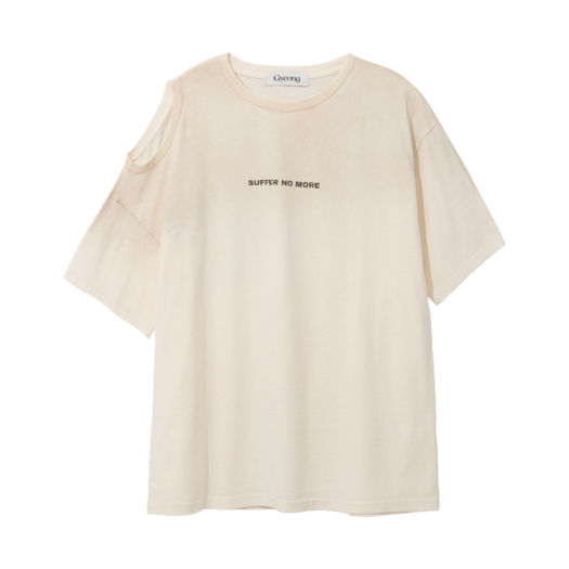 GY51SS001CR Gyeong Suffer No More Two Way Tee Cream