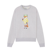 Maison Kitsune Dressed Fox Comfort Sweatshirt Light Grey Melange