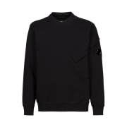 C.P. Company Diagonal Raised Fleece Sweatshirt Black - 22FW