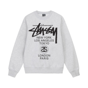 Stussy World Tour Crew Ash Heather 2022