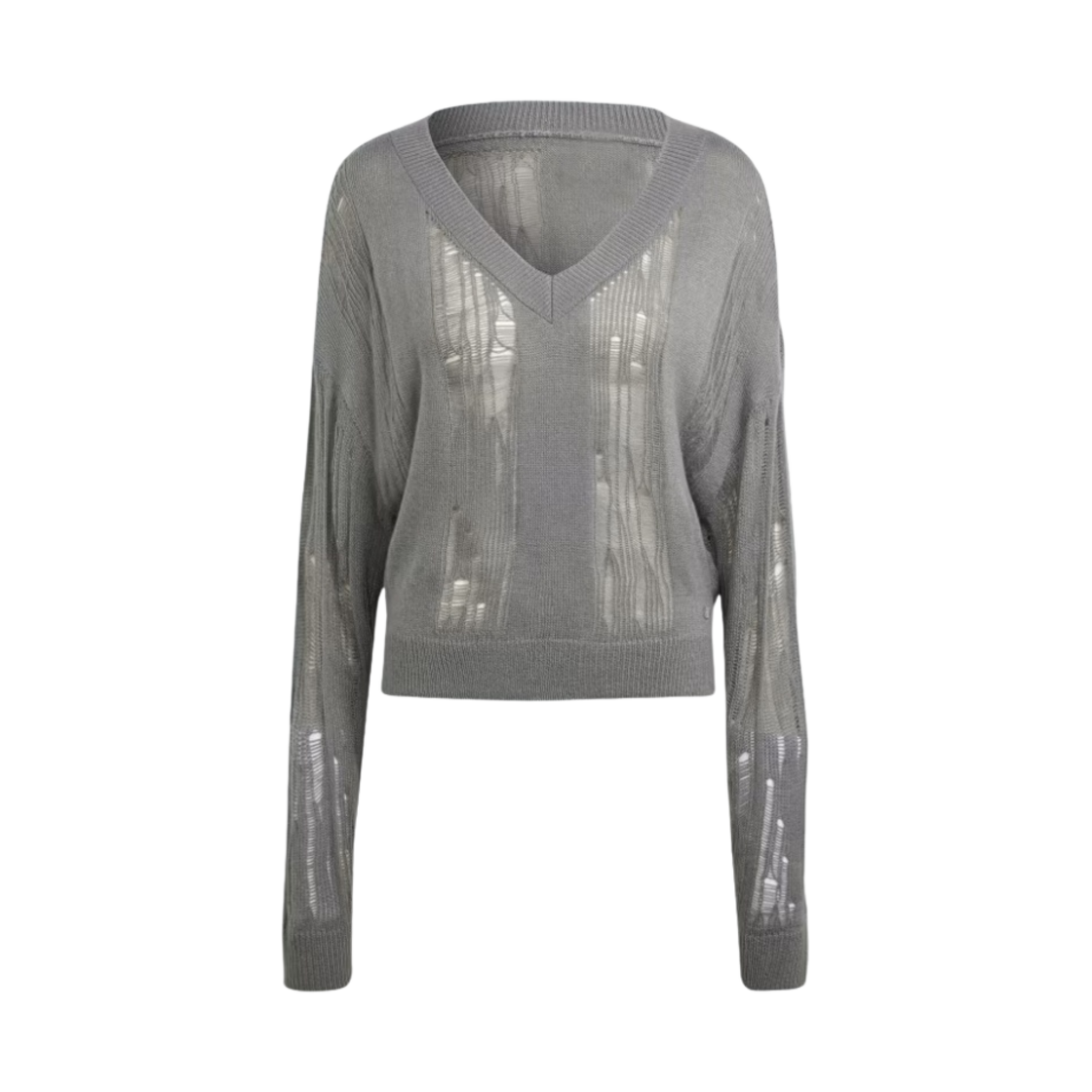 IW0260 (W) Adidas Distressed Crewneck Sweatshirt Grey Four - KR Sizing