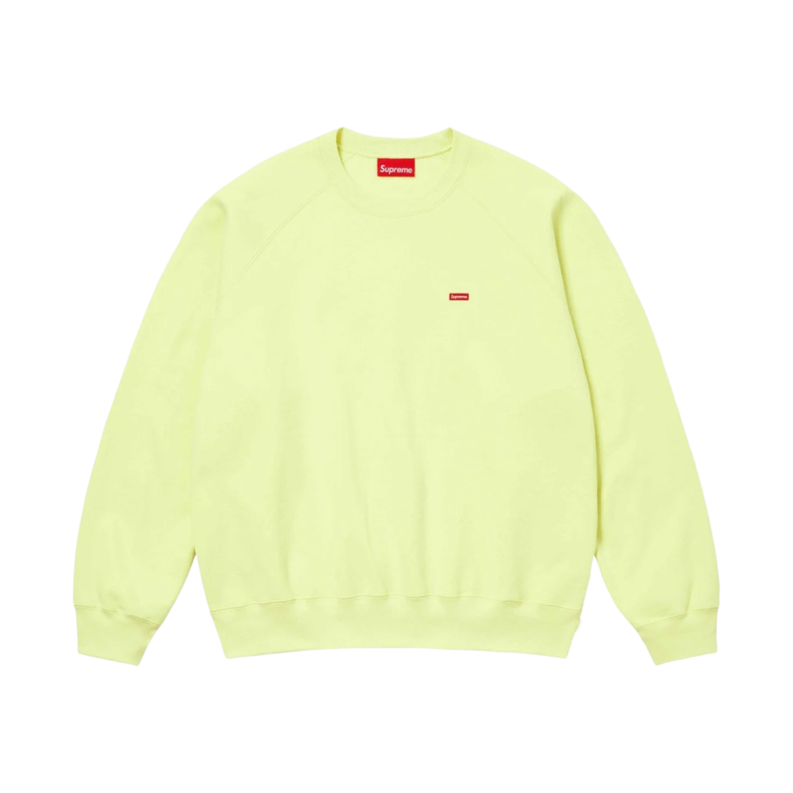 - Supreme Small Box Raglan Crewneck Pale Lime - 24SS