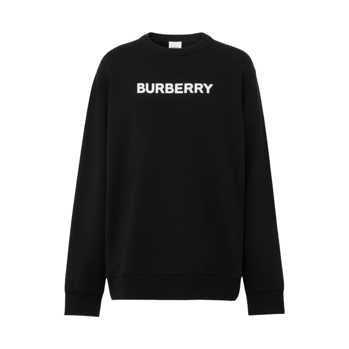 버버리 로고 프린트 코튼 스웨트셔츠 블랙(Burberry Logo Print Cotton Sweatshirt Black)