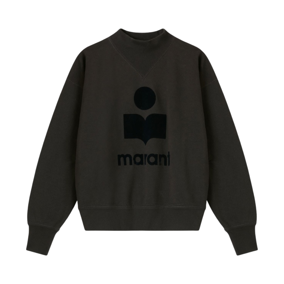 SW0003FA-A1M07E-02FK (W) Isabel Marant Moby Logo Sweatshirt Faded Black - 23SS