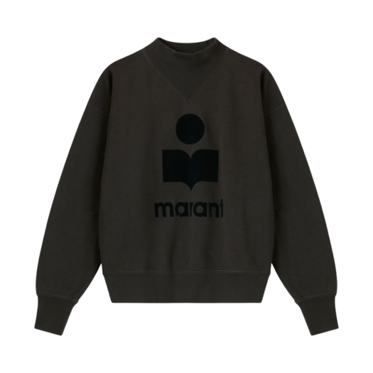 SW0003FA-A1M07E-02FK (W) Isabel Marant Moby Logo Sweatshirt Faded Black - 23SS