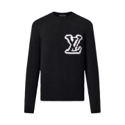 Louis Vuitton Wool Blend Crewneck Black White