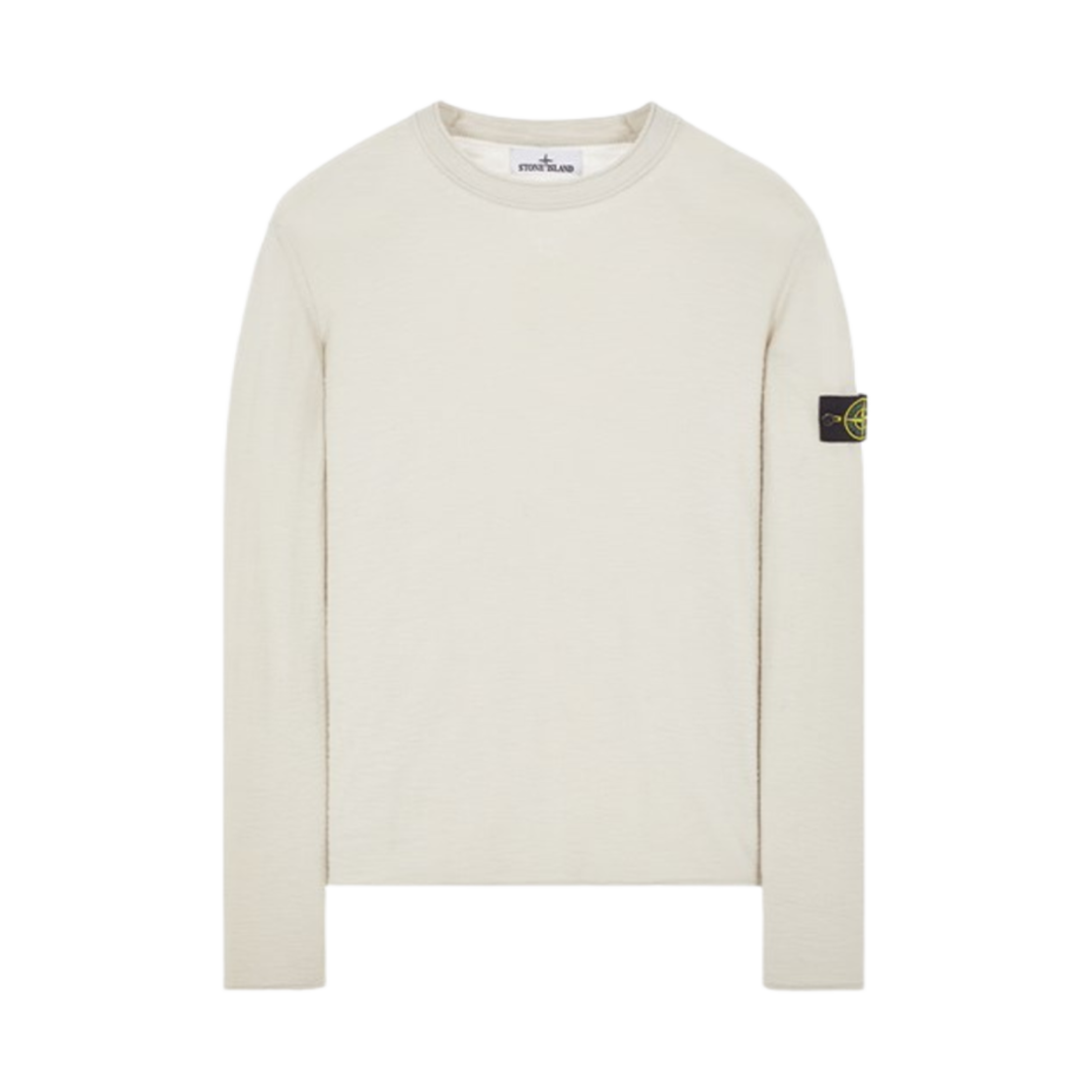 7915574B9-V0097 Stone Island 574B9 Reverse Stocking Stitch Slub Wool Nylon Crewneck Knit Stucco - 23FW