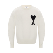 AMI de Coeur Oversize Intarsia Sweater Off White