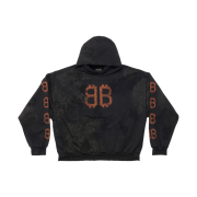 Balenciaga Crypto Hoodie Medium Fit Black Faded
