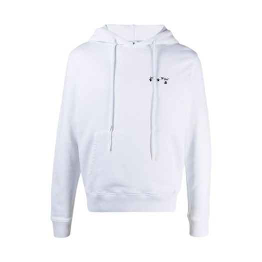 Off-White Logo Slim Hoodie White