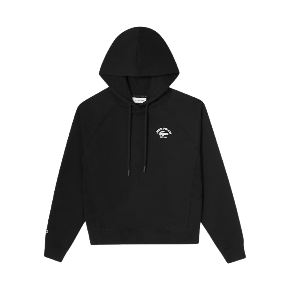 (W) 라코스테 테니스 후드 스웨트셔츠 블랙((W) Lacoste Tennis Hoodie Sweatshirt Black) - 1