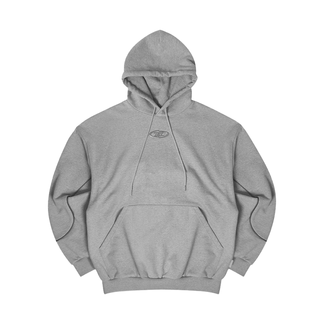 본투윈 빅 크롬 리플렉티브 라인 후드 멜란지 그레이