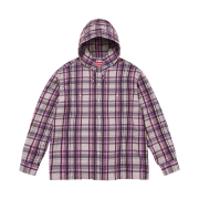 Supreme Printed Hooded Flannel Shirt Pink - 24SS