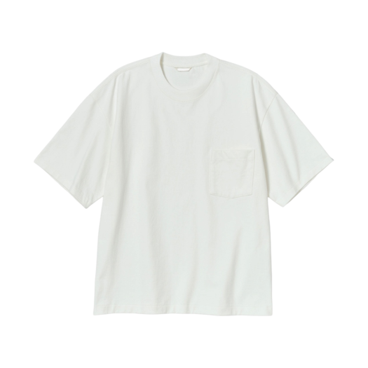 Auralee Stand-Up T-Shirt White - 23SS