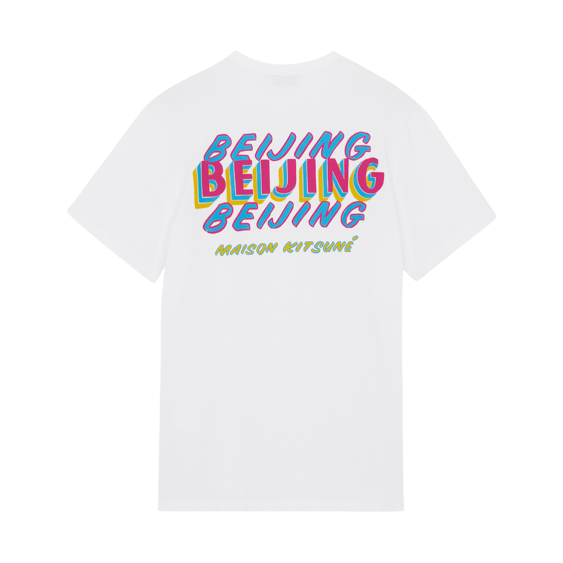 메종 키츠네 베이징 벤 클레베이 클래식 티셔츠 화이트(Maison Kitsune Beijing Ben Klevay Classic T-Shirt White) - 1
