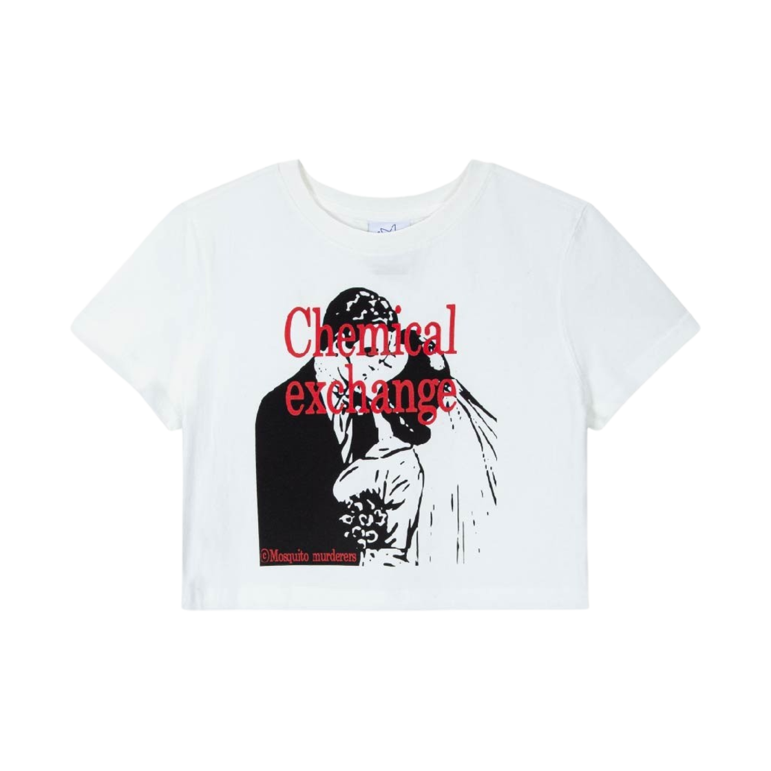 모스키토 머더러스 케미컬 익스체인지 크롭 탑 화이트(Mosquito Murderers Chemical Exchange Crop Top White)