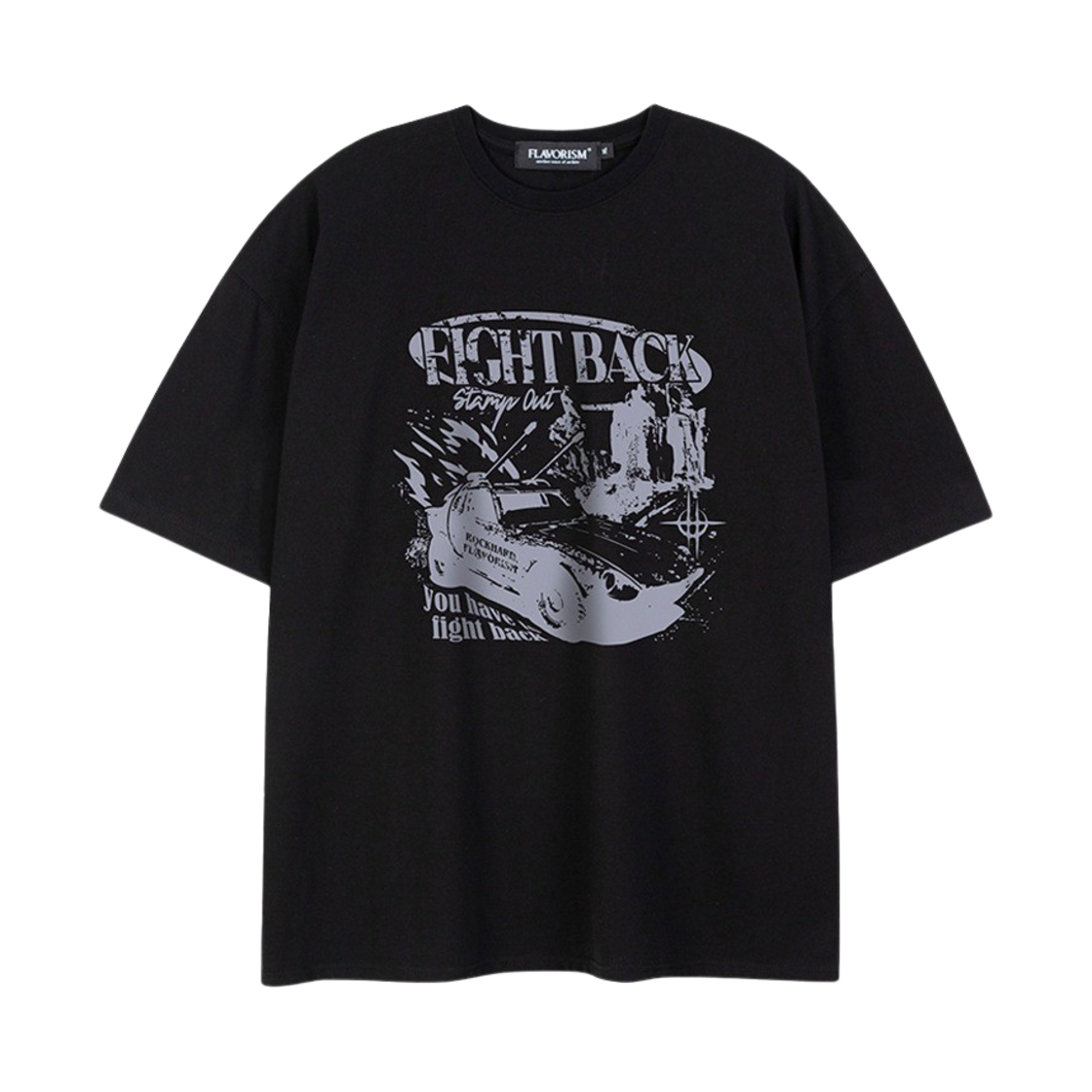플레이버리즘 파이트백 티셔츠 블랙(Fight Back T-Shirt Black)