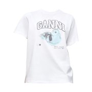Ganni Basic Jersey Duckie Relaxed T-Shirt Bright White