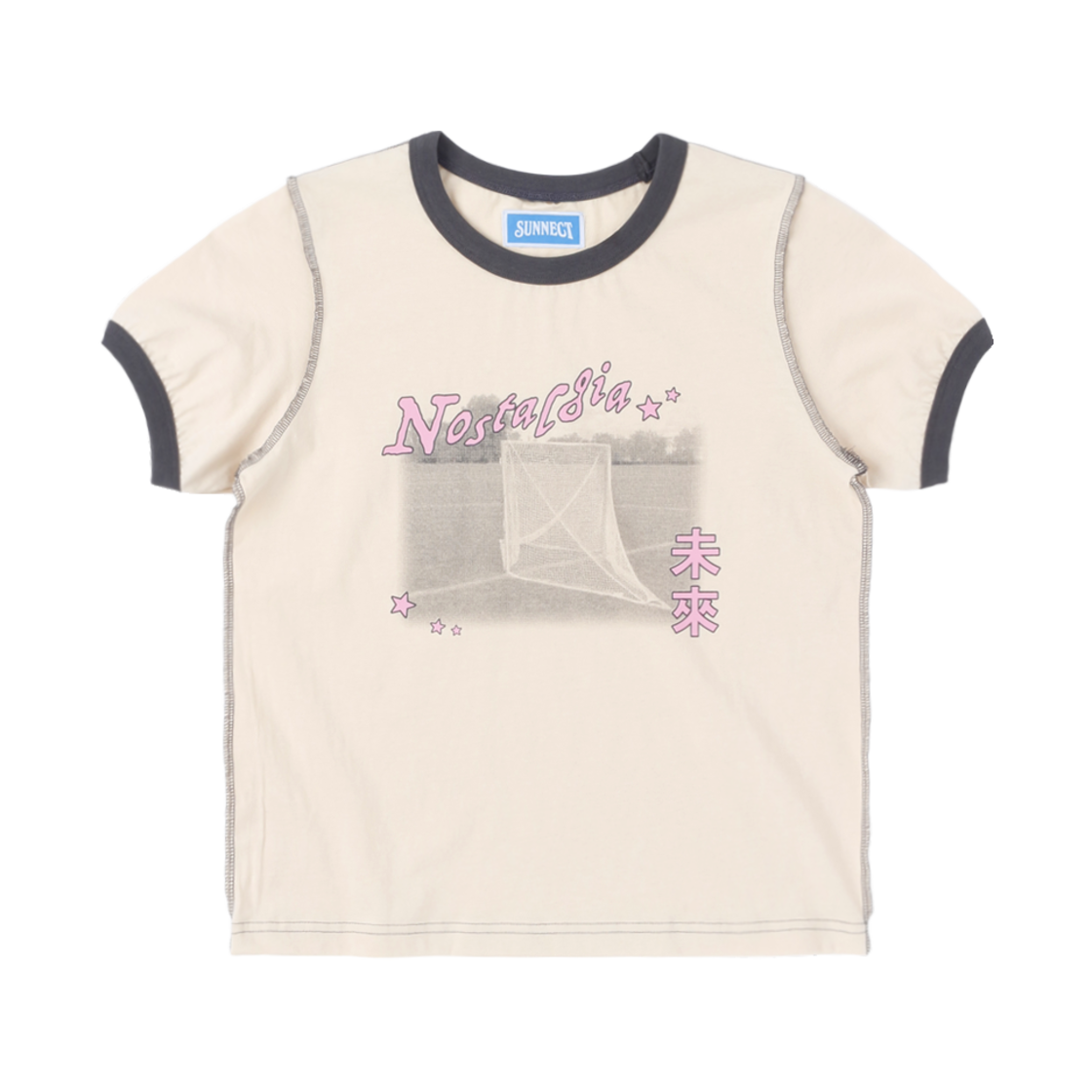 SNCT25STO013IV (W) SUNNECT Nirai Ringer T-Shirt Ivory