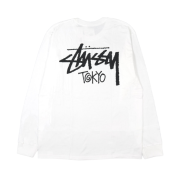 Stussy Stock Tokyo LS T-Shirt White