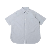 Nanamica Button Down Wind H/S Shirt Grayish Navy