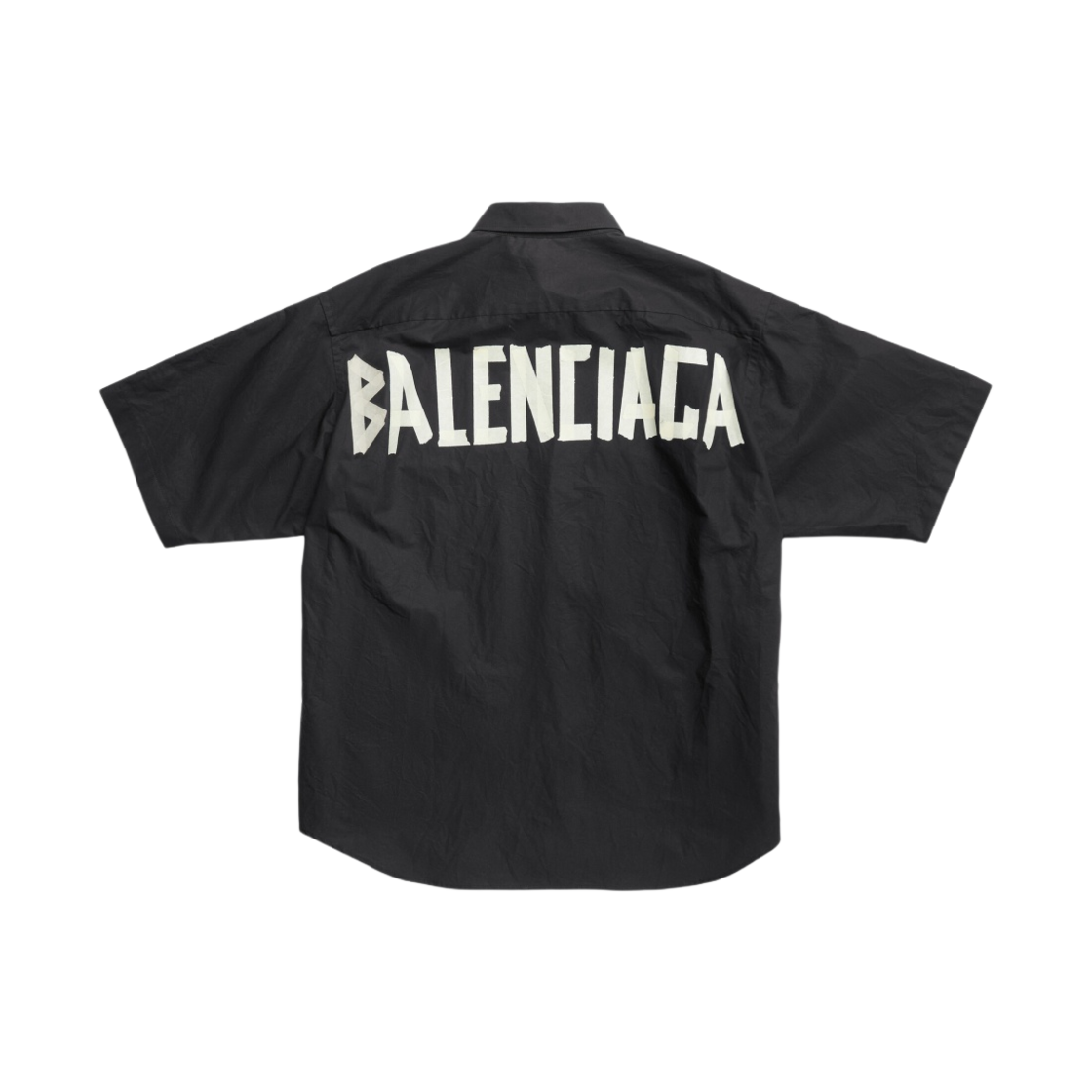 발렌시아가 테이프 타입 라지 핏 숏슬리브 셔츠 블랙(Balenciaga Tape Type Large Fit Short Sleeve Shirt Black) - 1