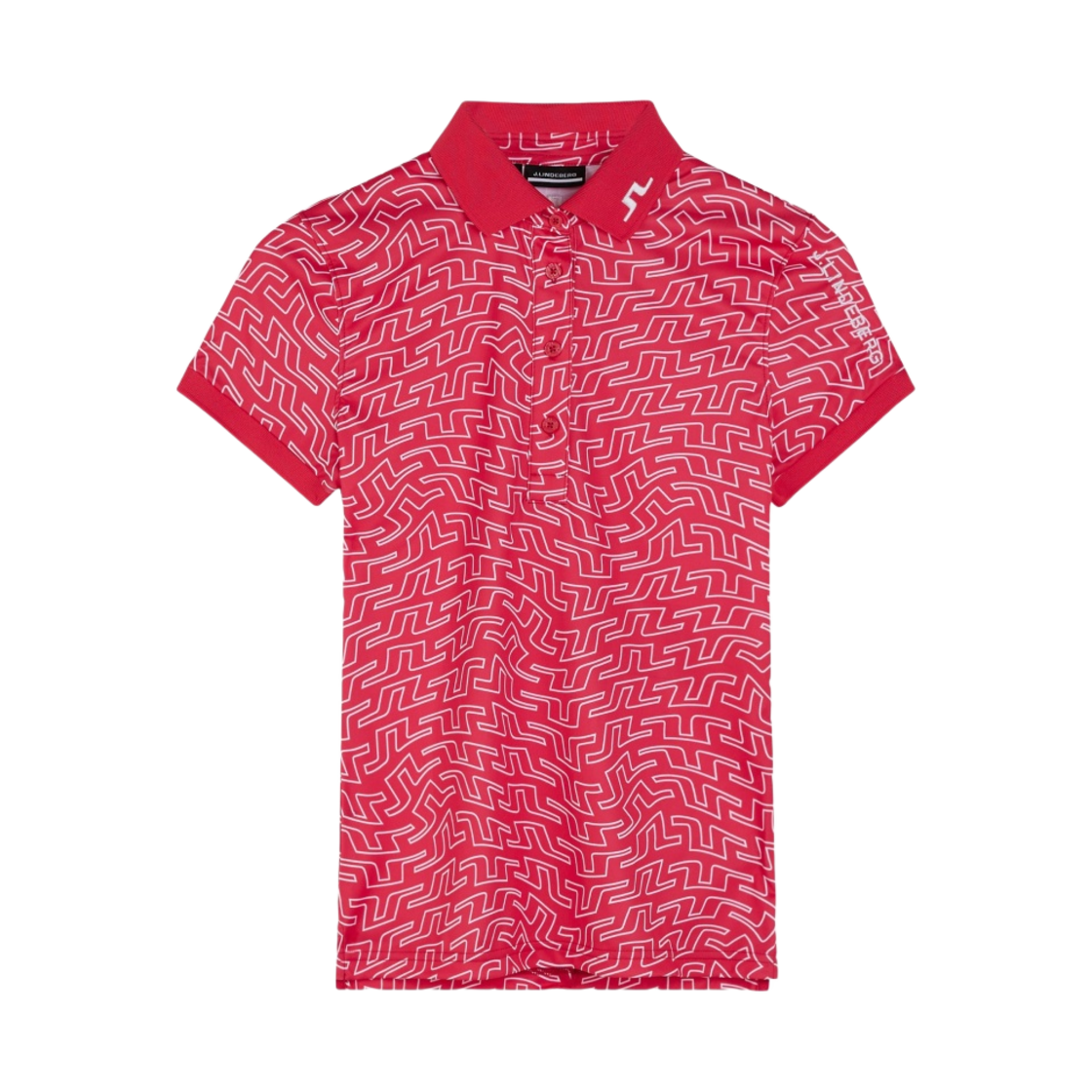 (W) 제이린드버그 투어 테크 프린트 폴로 아젤리아 브릿지 스윌((W) J.Lindeberg Tour Tech Print Polo Azalea Bridge Swirl) - 1