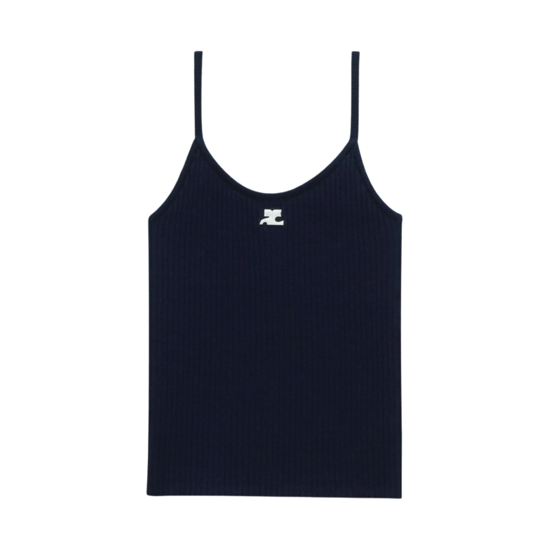 (W) 꾸레쥬 리에디션 니트 탱크탑 네이비