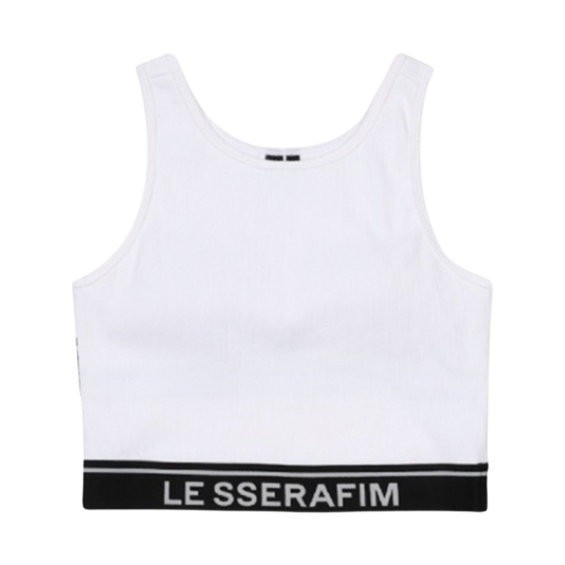 (W) 르세라핌 코튼 브라 탑 화이트((W) LE SSERAFIM Cotton Bra Top White)