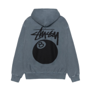 Stussy 8 Ball Pigment Dyed Zip Hoodie Navy