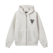 Stussy DSM World Tour Zip Hoodie Ash Heather 2022