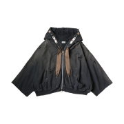 Kapital Thriller Damaged Devil Hooded Blouson Studs Remake Black