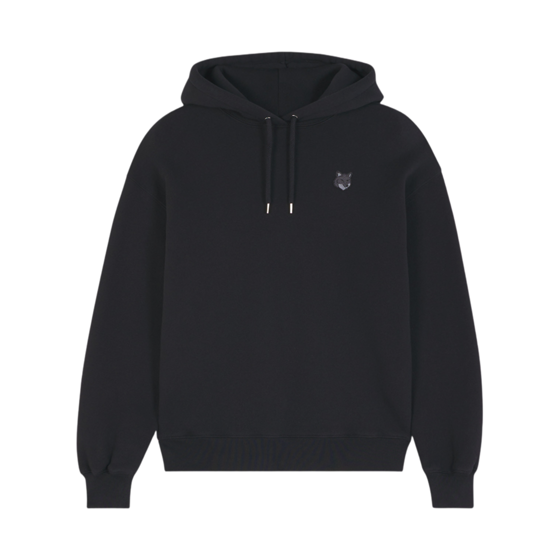 MW00704KM0307-P199 (W) Maison Kitsune Bold Fox Head Patch Comfort Hoodie Black
