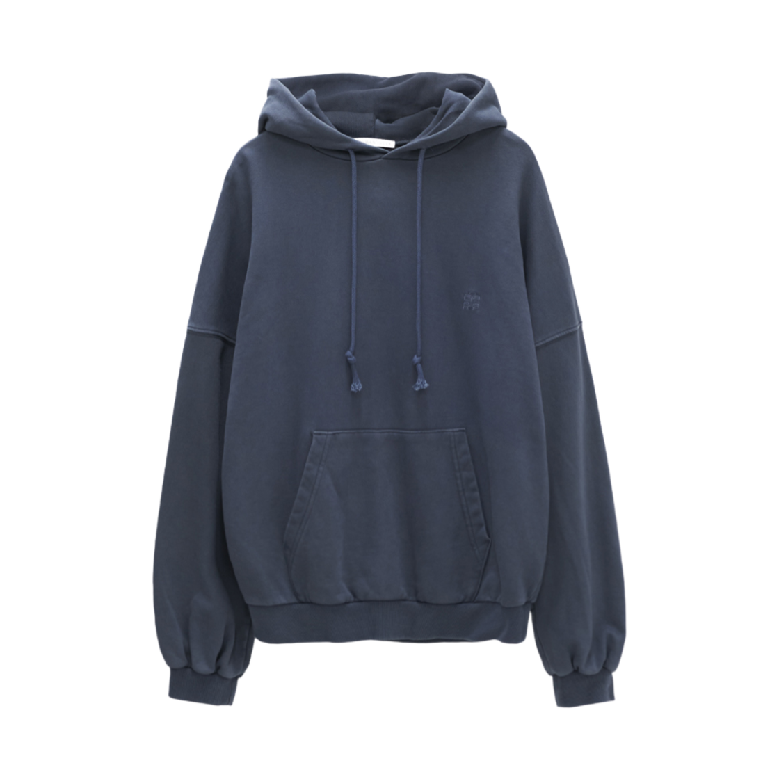 HM4EHD0600HC Polyteru Human Index Human Loosed Sweat Hoodie Washed Blue