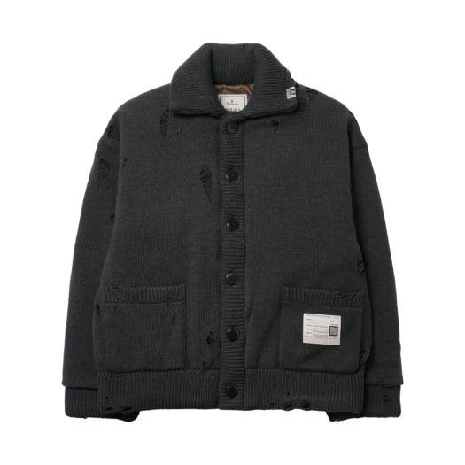 A13CD521-BLACK Maison Mihara Yasuhiro Padded Knit Cardigan Black