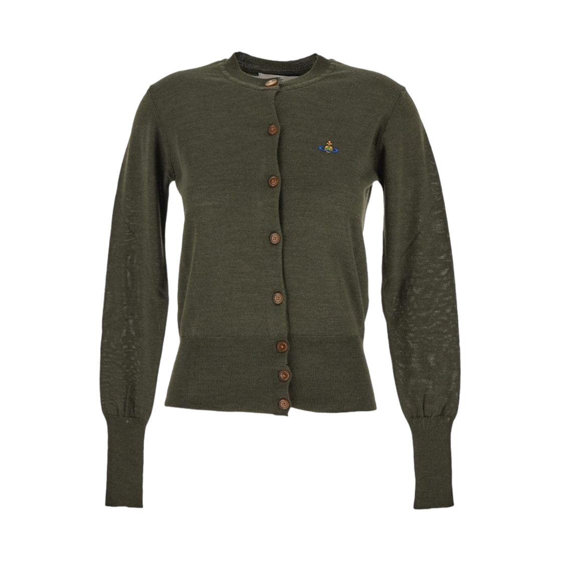 (W) 비비안 웨스트우드 베아 울 실크 가디건 포레스트 그린